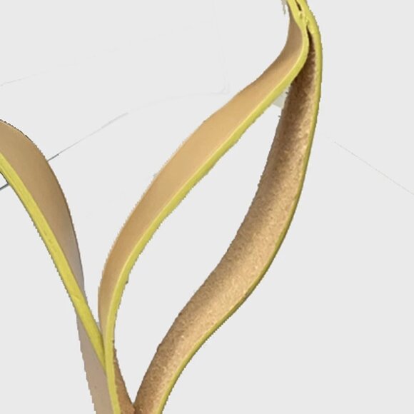 CHANEL CC High Summer Tote Bag Shoulder Canvas Leather Flower Yellow - Picture 10 of 16